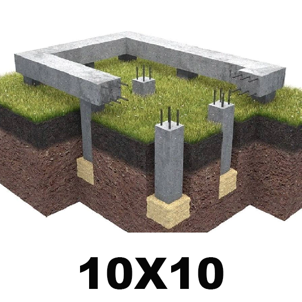 Фундамент 10х10 